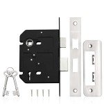 Bwintech 3 Lever Satin Nickel Door Lock 65mm