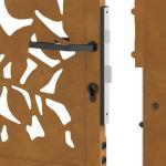 Weathering Steel Leaf Design Garden Security Gate