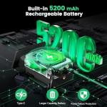 MAXDONE Wildlife Camera WiFi Bluetooth, 48MP 30FPS Solar Trail Camera with Night Vision Motion Activated, 0.1s Trigger Speed, IP66 Waterproof, Built-in 5200mAh Rechargeable Battery for Garden Monitor