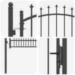 Sturdy Powder-Coated Steel Garden Security Gate