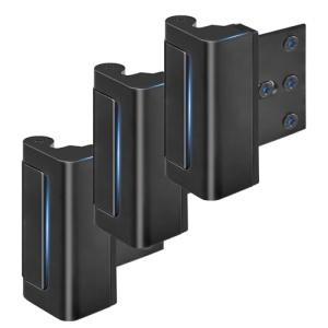 KOVOSCH 3 Pack Home Security Door Lock Reinforcement, Childproof Door Reinforcement Lock Withstand 800 lbs for Inward Swinging Door, Door Security Lock to Prevent Unauthorized Entry, Black