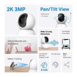 Tapo 2K Indoor Camera with Night Vision - 2 Pack