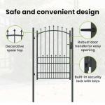 Sturdy Powder-Coated Steel Garden Security Gate