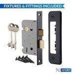 Matt Black 65mm Mortice Sashlock with Key