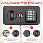 Fireproof and Waterproof Home Safe with Keypad