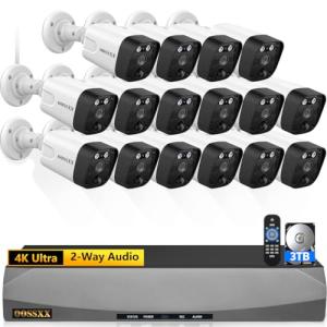 4K Outdoor Security Camera System with 2-Way Audio