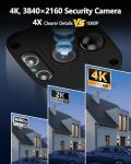 4K Outdoor Security Camera System with 2-Way Audio
