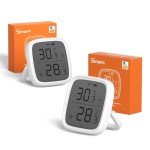 2 Pack Zigbee Smart Temperature and Humidity Sensors