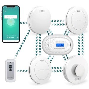 Safeliveo Wireless Interlinked Smoke and CO Alarm 6-Pack