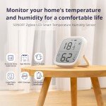 2 Pack Zigbee Smart Temperature and Humidity Sensors