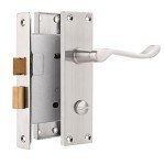 Brushed Nickel Mortice Door Lock and Handle