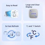 2 Pack Zigbee Smart Temperature and Humidity Sensors