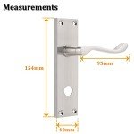 Brushed Nickel Mortice Door Lock and Handle