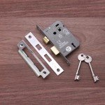 Polished Nickel 3 Lever Mortice Lock Set