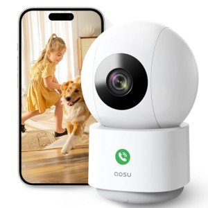 AOSU 2K Indoor Security Camera with Smart Tracking