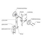 Bohaner Privacy Pocket Door Lock Set 3 Lever