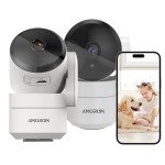 360° Indoor Security Camera with Night Vision and Audio