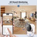 360° Indoor Security Camera with Night Vision and Audio