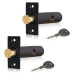 Matt Black Mortice Door Bolts - 2 Pack