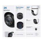 Tapo 2K Smart Outdoor Security Camera with Motion Tracking