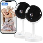 Owltron 2K Indoor Security Cameras - 2 Pack
