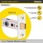 Nickel Tubular Mortice Latch - 63mm