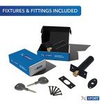 Matt Black Mortice Door Bolts - 2 Pack