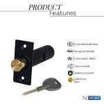 Matt Black Mortice Door Bolts - 2 Pack