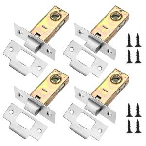 Deepton 4-Pack Polished Tubular Door Latches