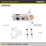 Nickel Tubular Mortice Latch - 63mm