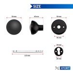 XFORT® Black Mortice Knob Set with Keyhole