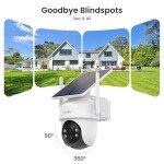 AOSU 2K Wireless Solar Security Camera System