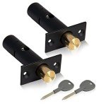 Matt Black Mortice Door Bolts - 2 Pack
