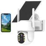 FUSHERUI 4MP Wireless Solar Outdoor Security Camera