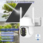 FUSHERUI 4MP Wireless Solar Outdoor Security Camera