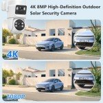 4K Solar Wireless Outdoor Security Camera System