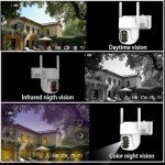 FUSHERUI 4MP Wireless Solar Outdoor Security Camera