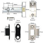 Satin Nickel Mortice Door Latch - 2 Pack