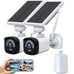 Solar Wireless Outdoor Security Camera System (2-Pack)