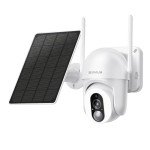 Solar Wireless Security Camera with 2K Video and Spotlight