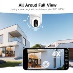 Solar Wireless Security Camera with 2K Video and Spotlight