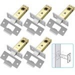 5-Pack Chrome Tubular Mortice Latch for Doors