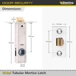 Nickel Tubular Mortice Latch 4-Pack, 63mm