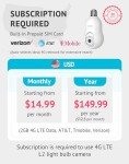LaView 360° 4G LTE Light Bulb Security Camera