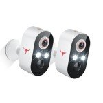 Wireless Outdoor Security Camera with AI Detection (2 Pack)