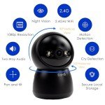 Pet Monitoring Indoor Security Camera with Night Vision