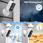 Wireless Outdoor Security Camera 2-Pack - HD, Night Vision