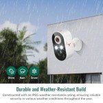Wireless Outdoor Security Camera with AI Detection (2 Pack)