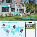 Aomeisi 5MP Solar Outdoor Security Camera