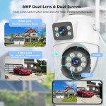 Outdoor 6MP Dual Lens PTZ Security Camera